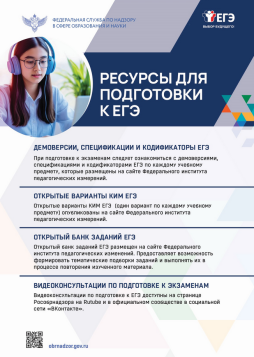Ресурсы для подготовки к ЕГЭ